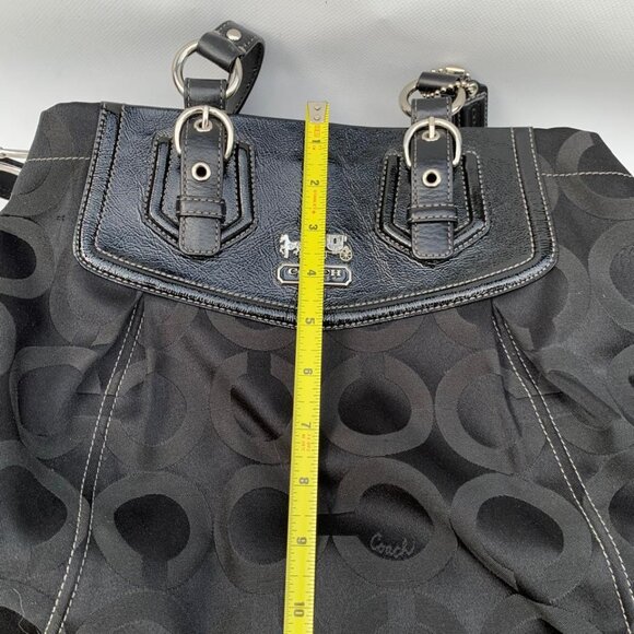 Vintage Black Coach Madison Top Handle Bag w/ Shoulder Strap - Picture 9 of 13